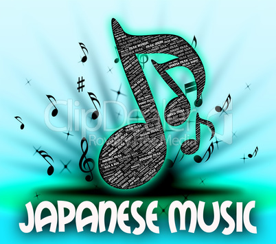 Japanese Music Indicates Sound Track And Harmonies