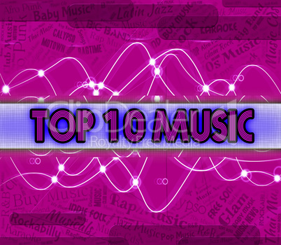 Music Charts Shows Sound Tracks And Harmony