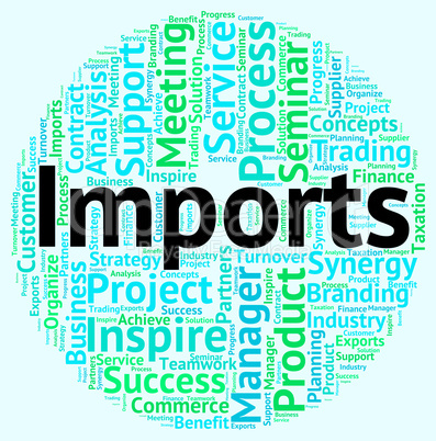 Imports Word Indicates Buy Abroad And Business