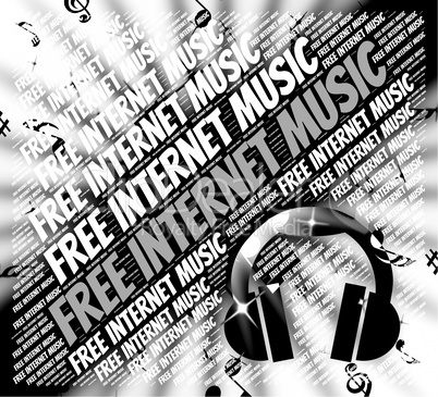 Free Internet Music Represents Sound Track And Acoustic