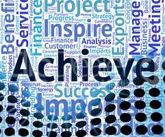 Achieve Word Means Winner Wordcloud And Achievement