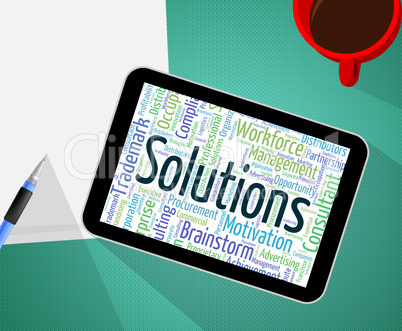 Solutions Word Represents Solve Wordcloud And Resolve