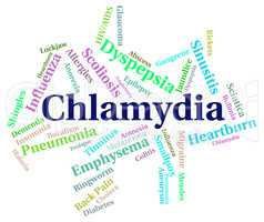 Chlamydia Word Represents Sexually Transmitted Disease And Affli