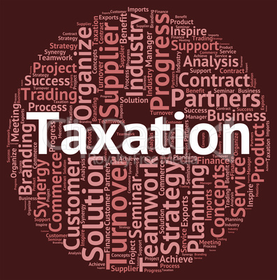 Taxation Word Means Levies Text And Words