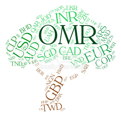 Omr Currency Indicates Omani Rials And Foreign