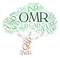 Omr Currency Indicates Omani Rials And Foreign