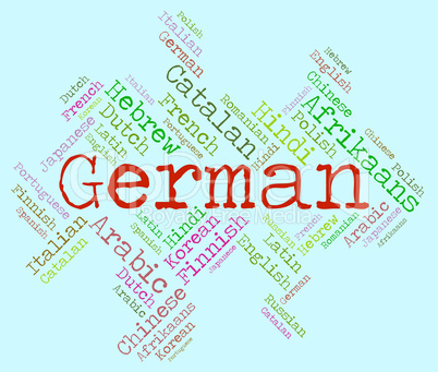 German Language Means Wordcloud Translate And Vocabulary