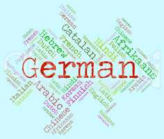 German Language Means Wordcloud Translate And Vocabulary