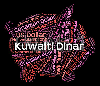 Kuwaiti Dinar Indicates Foreign Exchange And Currency