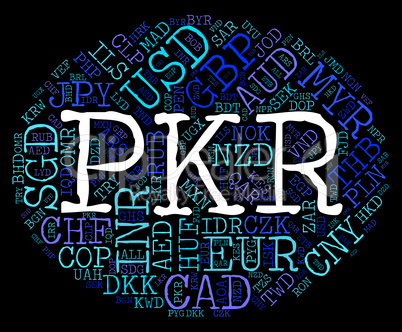 Pkr Currency Represents Pakistan Rupees And Exchange