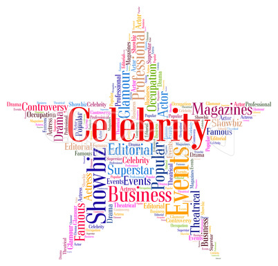 Celebrity Star Means Text Word And Fame