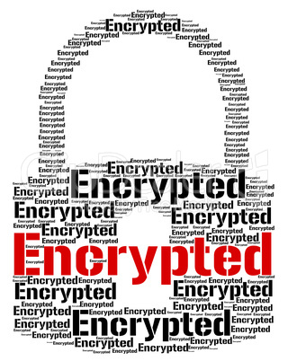 Encrypted Word Means Code Security And Words