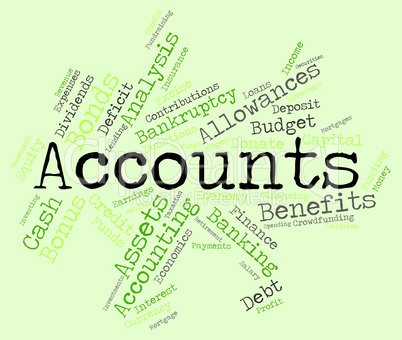 Accounts Words Indicates Balancing The Books And Accounting