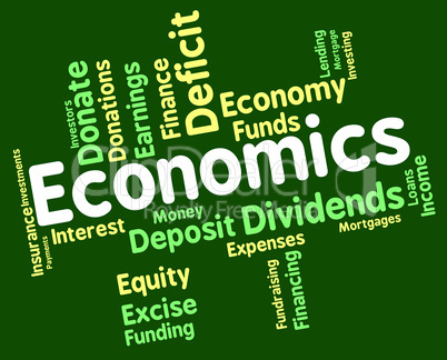 Economics Word Shows Finance Fiscal And Economical
