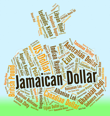 Jamaican Dollar Indicates Currency Exchange And Dollars