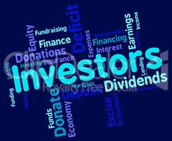 Investors Word Means Return On Investment And Growth