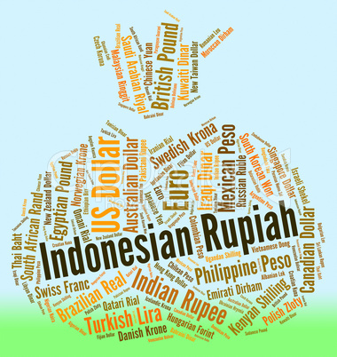 Indonesian Rupiah Shows Worldwide Trading And Broker
