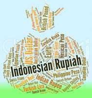 Indonesian Rupiah Shows Worldwide Trading And Broker