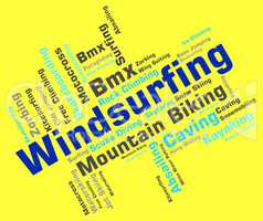 Windsurfing Word Means Water Sports And Sailboarding