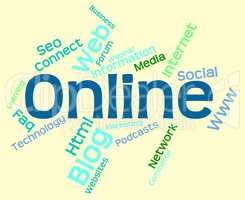 Online Word Means World Wide Web And Internet