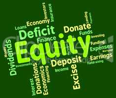 Equity Word Shows Fund Capital And Riches