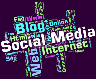 Social Media Represents News Feed And Blogs