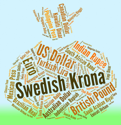 Swedish Krona Indicates Foreign Exchange And Coinage