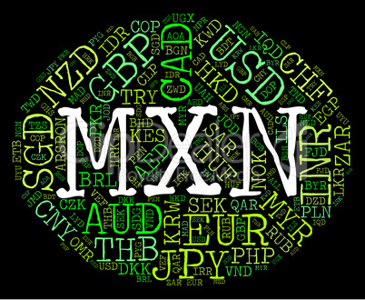 Mxn Currency Means Forex Trading And Banknote