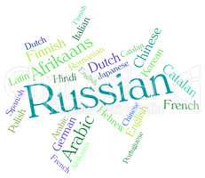 Russian Language Represents Translator Lingo And Foreign