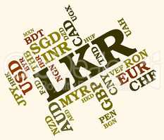 Lkr Currency Represents Sri Lanka Rupees And Coinage