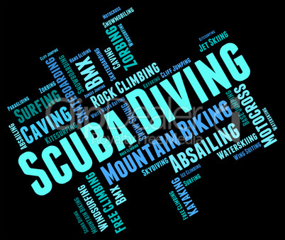Scuba Diving Means Subaqua Underwater And Undersea