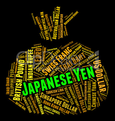 Japanese Yen Represents Worldwide Trading And Coin