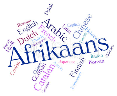 Afrikaans Word Indicates Study Language And Lingo