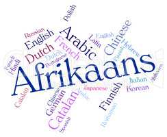 Afrikaans Word Indicates Study Language And Lingo