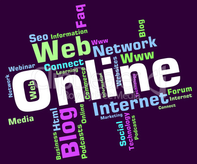 Online Word Shows World Wide Web And Websites