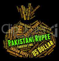 Pakistani Rupee Shows Foreign Currency And Forex