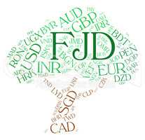 Fjd Currency Represents Foreign Exchange And Broker