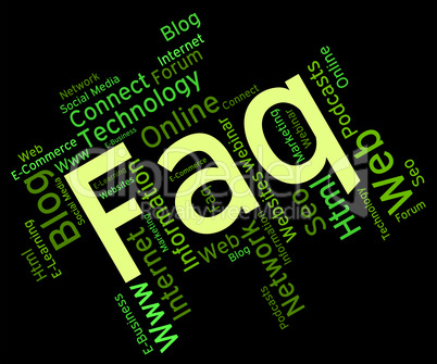 Faq Word Represents Frequently Asked Questions And Answer