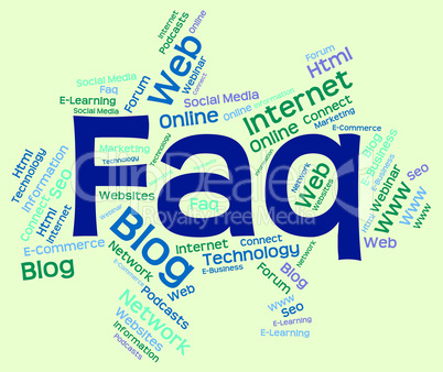 Faq Word Indicates Frequently Asked Questions And Answer