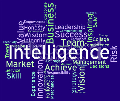 Intelligence Words Means Perception Clever And Intellect