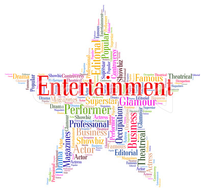 Entertainment Star Indicates Motion Picture And Celebration