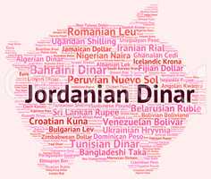 Jordanian Dinar Indicates Currency Exchange And Coin