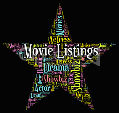 Movie Listings Shows Hollywood Movies And Catalogs