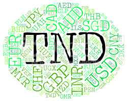 Tnd Currency Means Worldwide Trading And Exchange