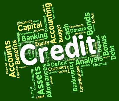 Credit Word Means Debit Card And Bankcard