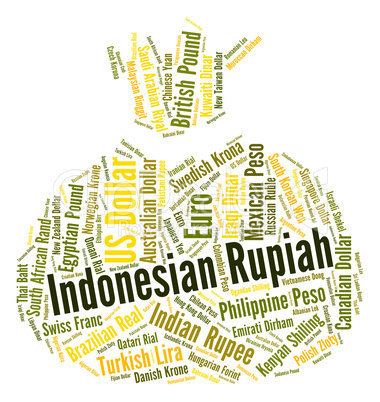 Indonesian Rupiah Represents Foreign Currency And Coin