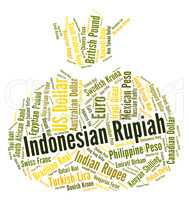 Indonesian Rupiah Represents Foreign Currency And Coin