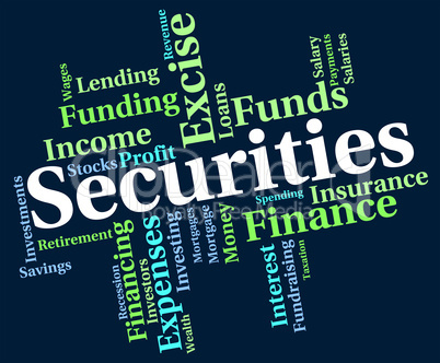 Securities Word Indicates Financial Obligation And Bond