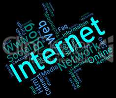 Internet Word Shows World Wide Web And Www