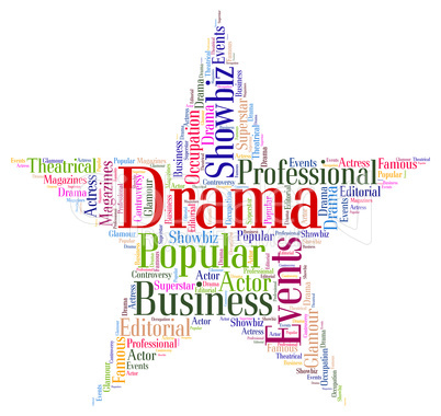 Drama Star Shows Production Wordcloud And Play